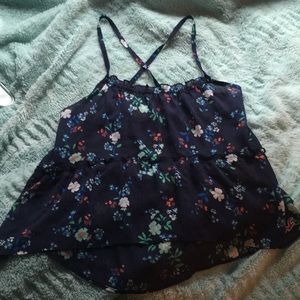 Hollis cross back tank top/ outing shirt